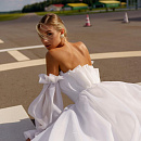 Свадебное платье из шифона с драпировкой фото