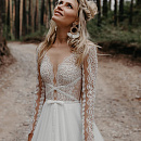 Легкое кружевное свадебное платье фото