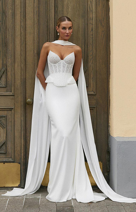 Красивый свадебный комплект с кружевныи топом фото