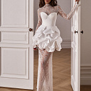 Свадебное платье-трансформер с кружевной юбкой фото