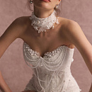 Кружевной комплект расшитый жемчугом фото