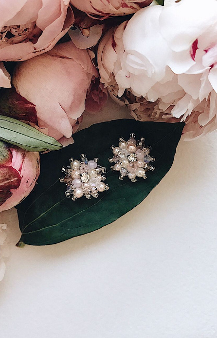 Серьги с жемчугом фото