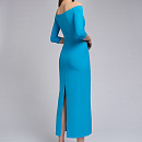 Вечернее платье миди с открытыми плечами фото