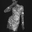 Свадебное платье мини в 3Д кружеве фото