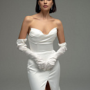 Атласное свадебное платье рыбка 2023 фото