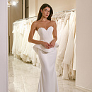 Свадебный комплект с корсетом из плиссированной ткани фото