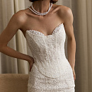 Нежный комплект с кружевным корсетом и юбкой-рыбкой фото