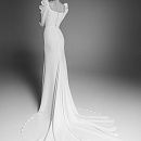 Свадебное платье русалка с объемными плечиками фото