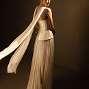 Свадебный комплект с атласным корсетом и юбкой-плиссе фото