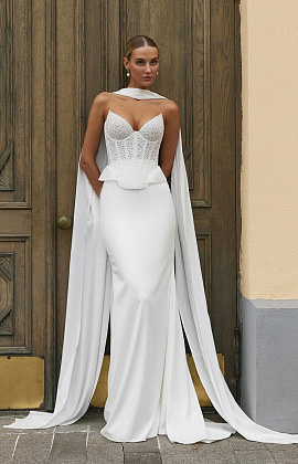 Красивый свадебный комплект с кружевныи топом фото