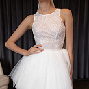 Свадебное платье мини с пышной юбкой фото