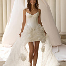 Атласный корсет с эффектной юбкой фото