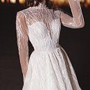 Закрытое свадебное платье под горлышко фото