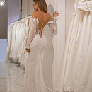 Свадебное платье русалка из кружева шантильи фото