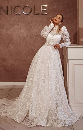 Кружевное свадебное платье 2022