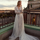 Кружевное свадебное платье русалка со шлейфом фото