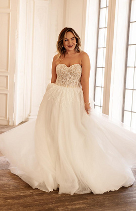 Свадебное платье бюстье большого размера