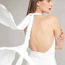 Шифоновое свадебное платье с оголённым животом фото