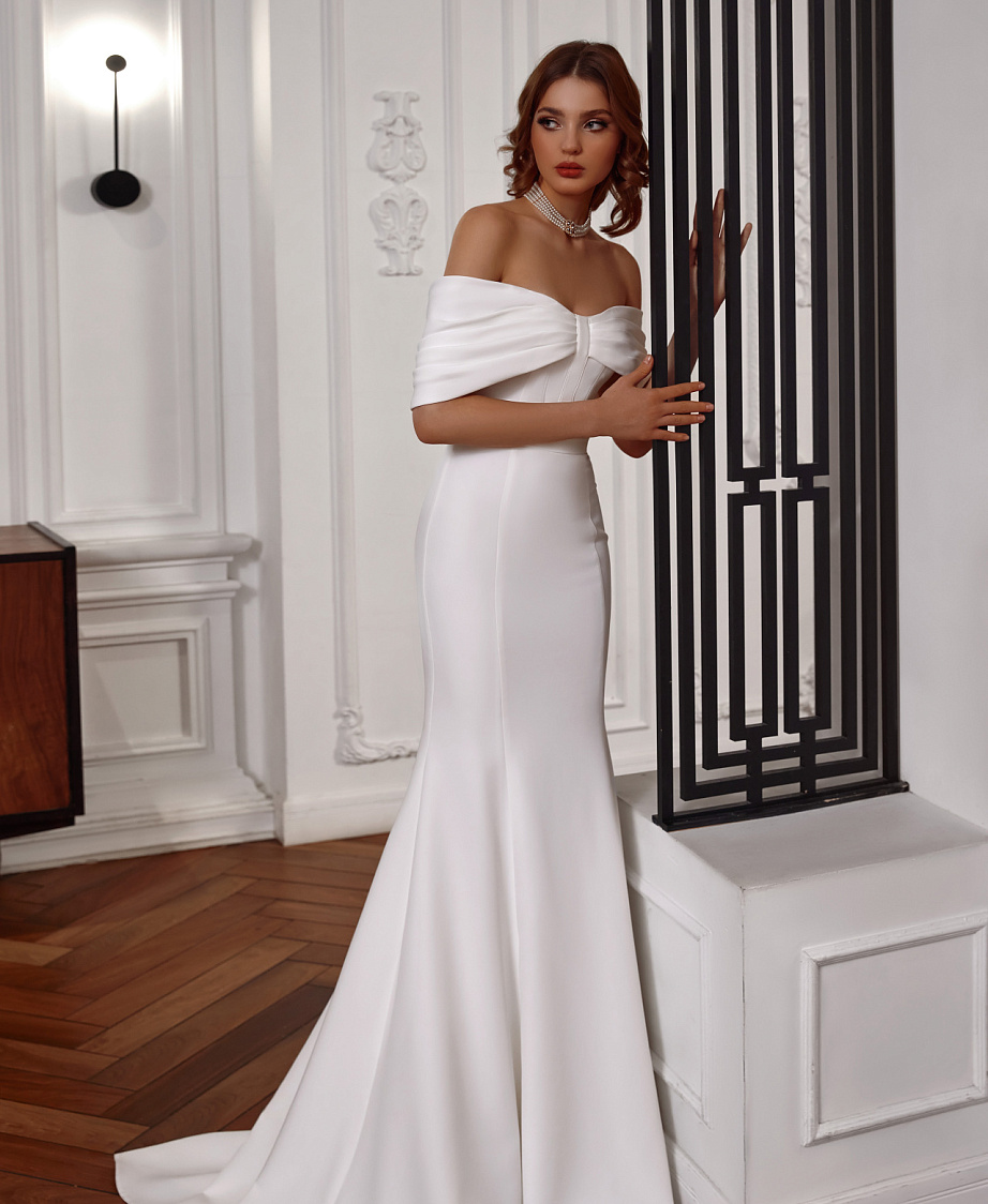 Свадебное платье русалка в стиле минимализм фото