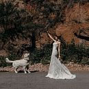 Прямое свадебное платье в авторском кружеве фото