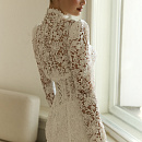 Кружевное свадебное платье со съемным болеро фото