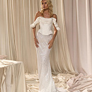 Эффектный свадебный комплект блестящей юбкой фото