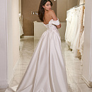 Короткое свадебное платье-трансформер из дизайнерской ткани фото