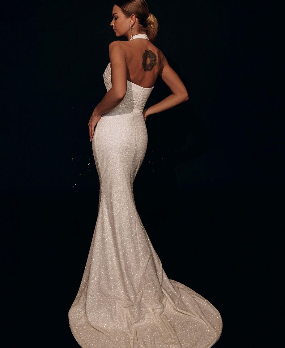 Сияющее свадебное платье русалка фото