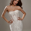 Кружевное свадебное платье-русалка с юбкой-годе фото