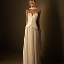 Свадебный комплект с атласным корсетом и юбкой-плиссе фото