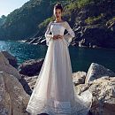 Свадебное платье в рустикальном стиле с рукавами фото