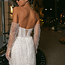 Свадебное платье мини на корсете фото