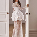 Свадебное платье-трансформер с кружевной юбкой фото