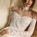 Комплект из хлопкового кружева с баской фото