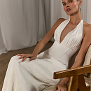 Элегантный свадебный корсет с юбкой из дизайнерской ткани фото