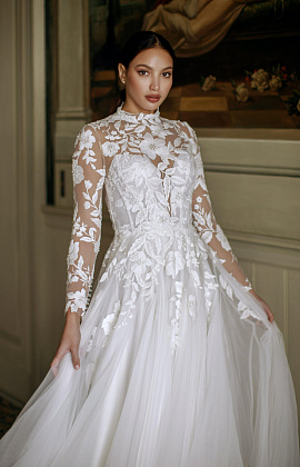 Кружевные свадебные платья 👰 Напрокат или купить в свадебном салоне в Москве