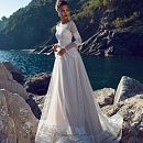 Свадебное платье в рустикальном стиле с рукавами фото