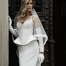 Стильный свадебный комплект из ткани микадо  фото