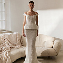 Свадебный мерцающий комплект с корсетом и юбкой фото