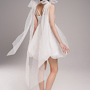 Свадебное платье мини с юбкой фасона баллон фото