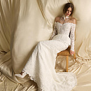 Комплект из хлопкового кружева с баской фото