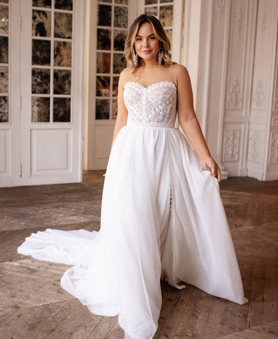 Свадебное платье бохо большого размера фото