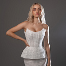 Роскошный комплект расшитый бисером и жемчугом фото