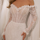 Свадебное платье русалка из кружева шантильи фото