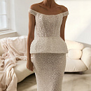 Свадебный мерцающий комплект с корсетом и юбкой фото