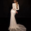 Прямое сверкающее свадебное платье фото