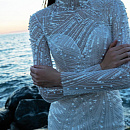 Красивое свадебное платье с ручной вышивкой фото