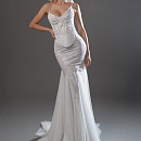 Блестящий свадебный комплект с жемчугом фото