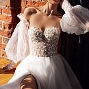Стильное свадебное платье со съемными рукавами фото