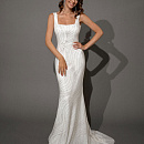 Свадебное платье русалка с квадратным вырезом фото